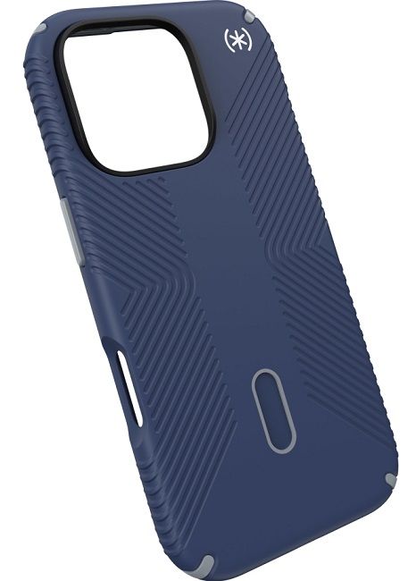 Калъф Speck - Presidio2 Grip, iPhone 16 Pro, MagSafe, син