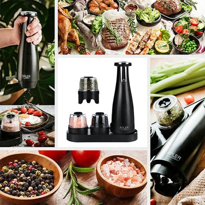Spice Salt & Pepper Grinder - Set of 3 Grinders - USB Adler