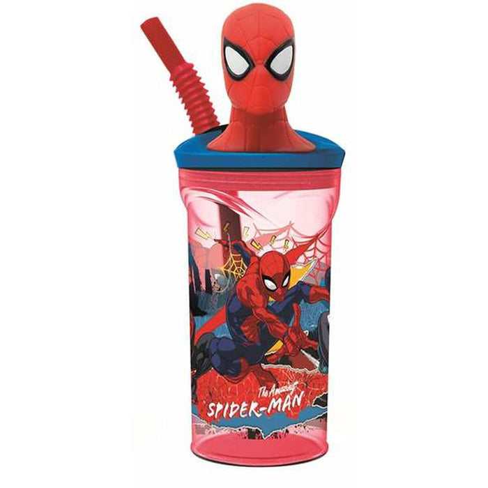 Чаша със Сламка Spider-Man Moving Target 360 ml 3D