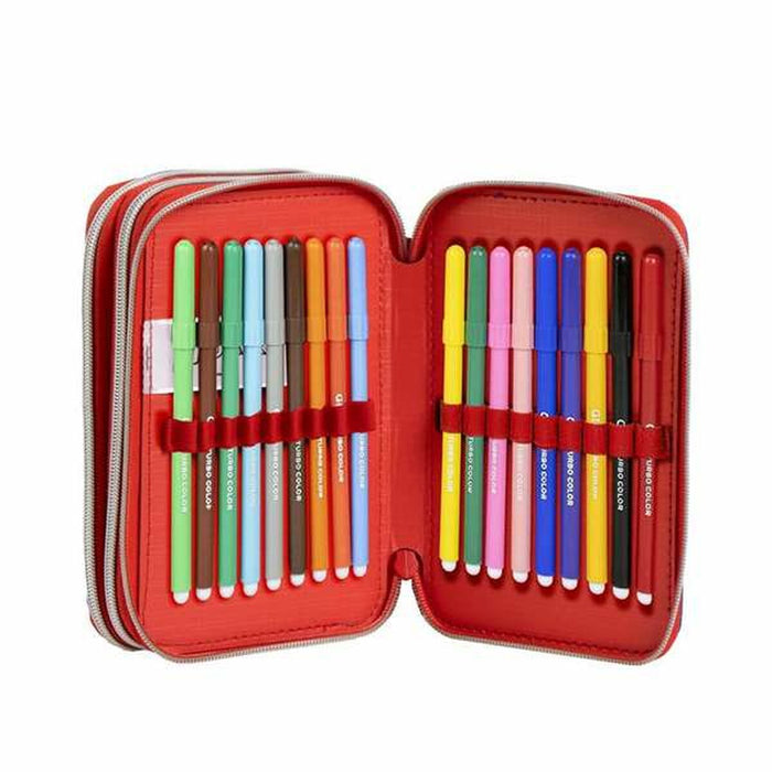 Несесер за моливи Spider-Man Син 12,5 x 6,5 x 19,5 cm