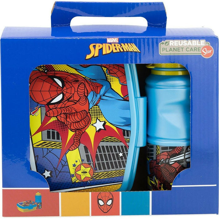 Поставка за Пикник с Включена Бутилка Spider-Man CZ11279 380 ml 17 cm Пластмаса