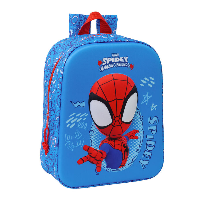 Детска раница Spider-Man Червен Морско син 22 x 27 x 10 cm 3D