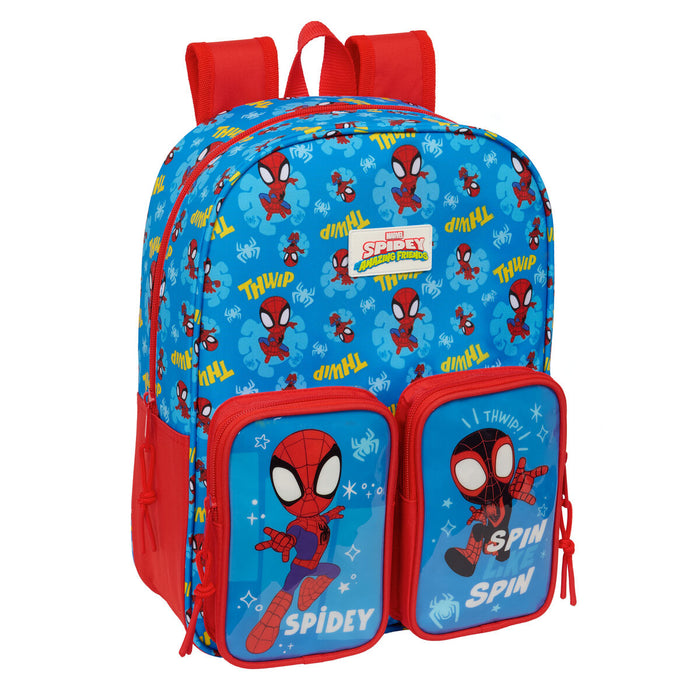 Училищна чанта Spider-Man Син Червен 26 x 34 x 11 cm