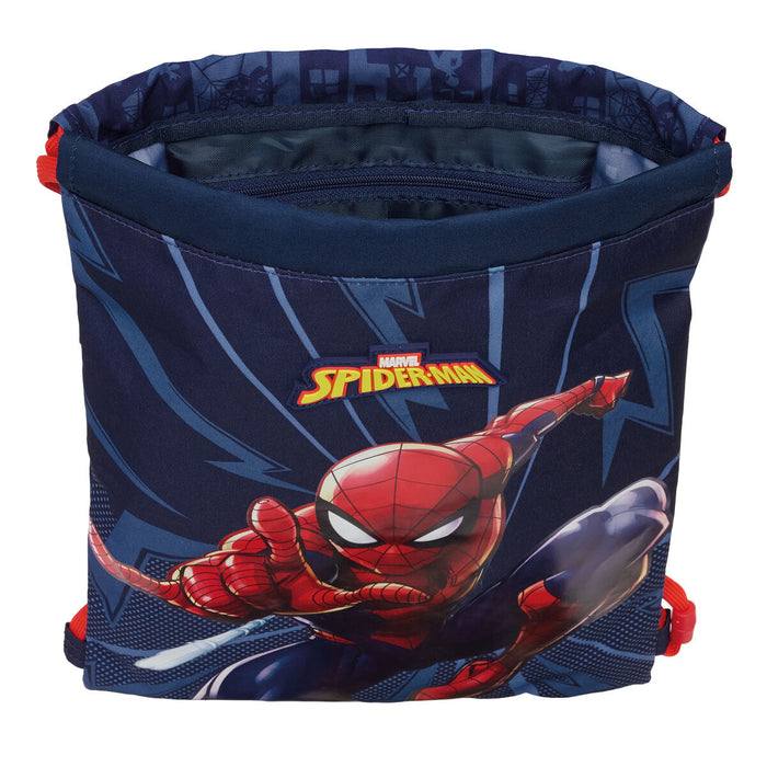 Раница с връвка Spider-Man Син 26 x 34 x 1 cm