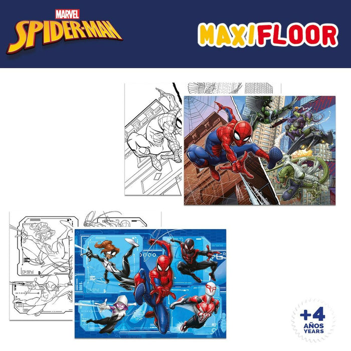 Детски Пъзел Spider-Man Двустранно 4 в 1 48 Части 35 x 1,5 x 25 cm (6 броя)