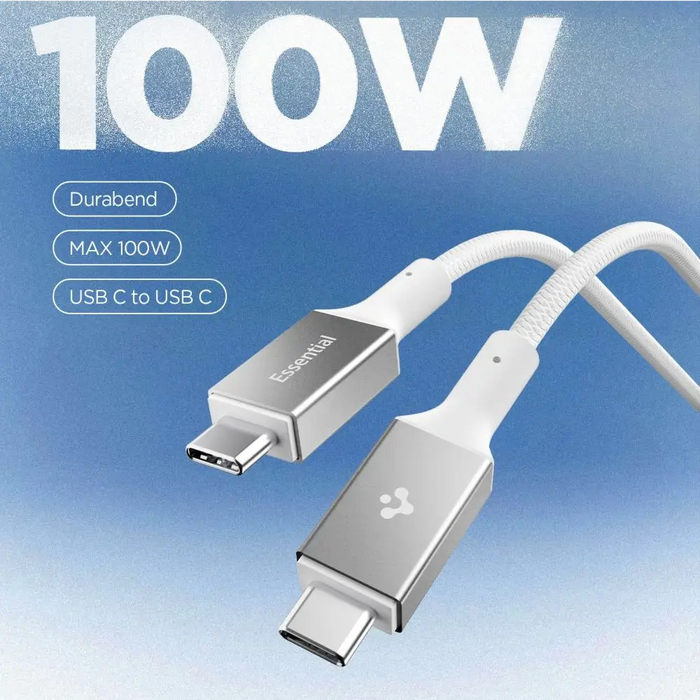 Spigen EB10010CC 100W 100 см кабел - бял