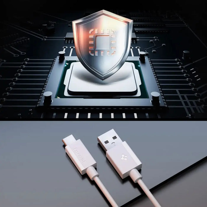 Spigen EB6010AC USB-A / USB-C 60W кабел 100 см - бял