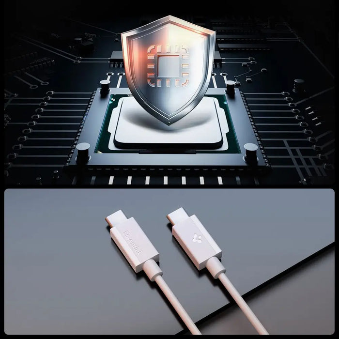 Spigen EB6020CC 60W кабел + USB-C / USB-C кабел 200 см - бял