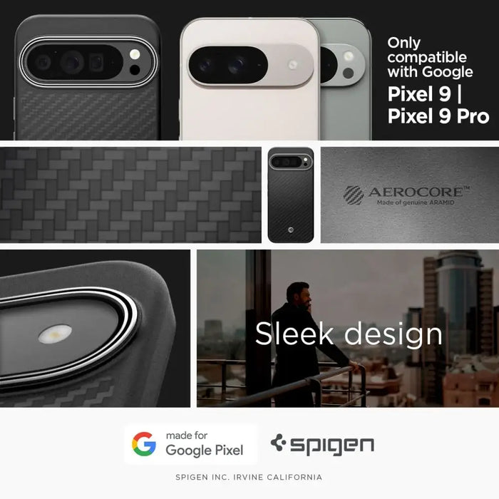 Spigen Enzo Aramid Case за Google Pixel 9 Pro XL - черен