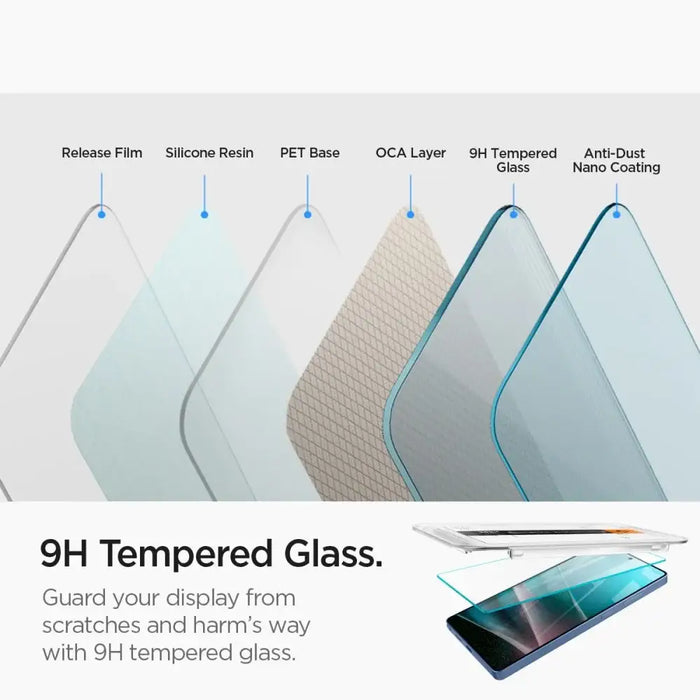 Spigen Glas.tR EZ FIT 2 пакета закалено стъкло за Samsung