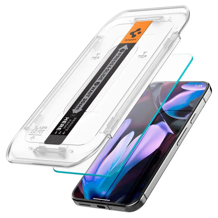 Spigen Glas.tR EZ Fit закалено стъкло с апликатор за Google