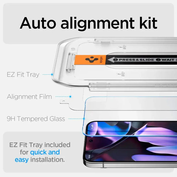 Spigen Glas.tR EZ Fit закалено стъкло с апликатор за Google