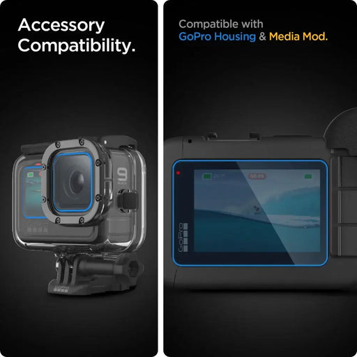 Spigen Glass.tR Slim Tempered Glass + Film 2-Set за GoPro
