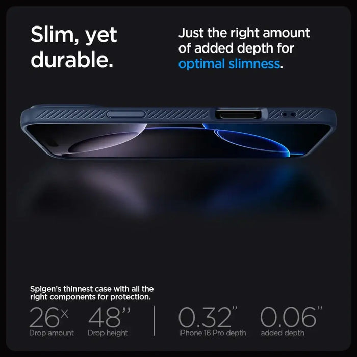 Spigen Liquid Air Case за iPhone 16 Pro Max - син