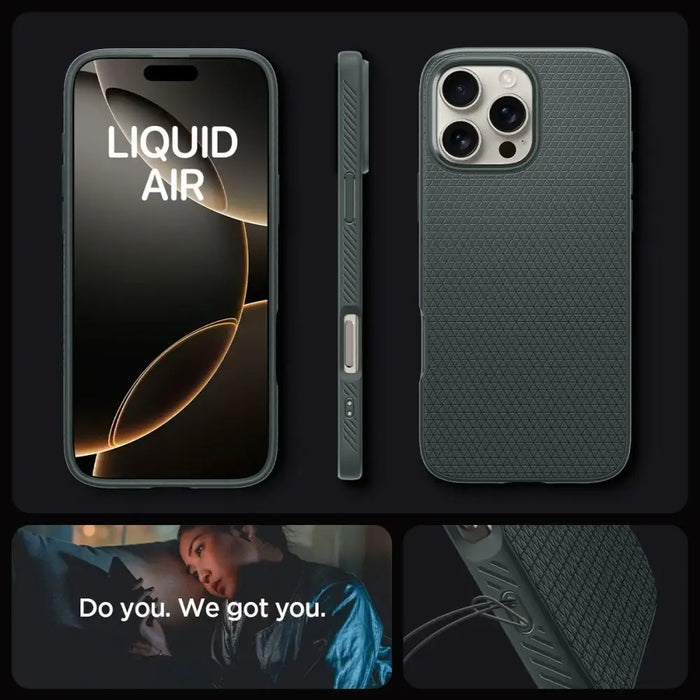 Spigen Liquid Air Case за iPhone 16 Pro Max - зелен