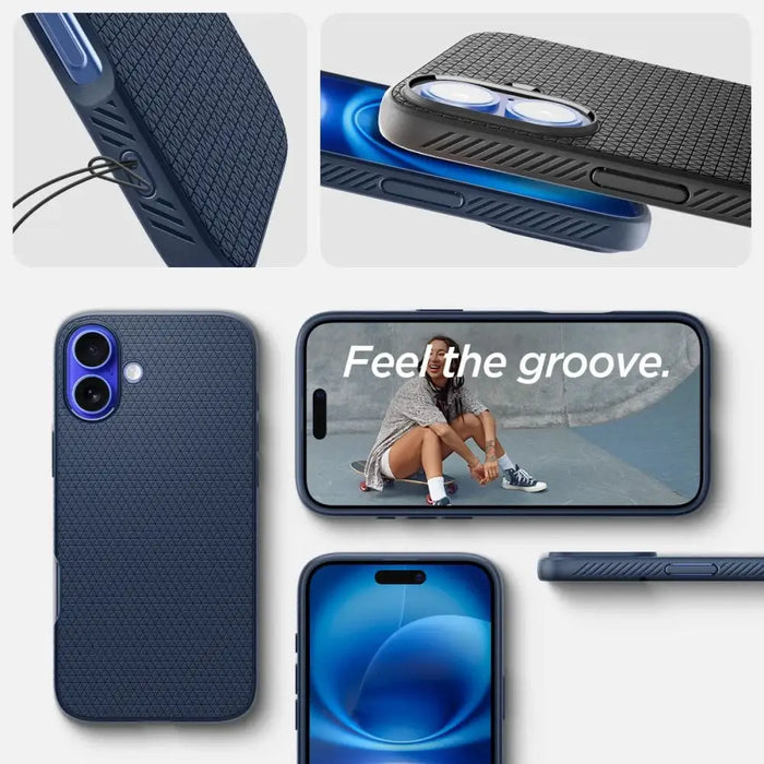 Spigen Liquid Air iPhone 16 Case - син