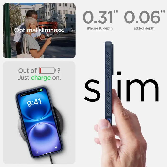 Spigen Liquid Air iPhone 16 Case - син