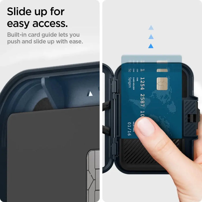 Spigen Lock Fit MagSafe Card Case - Navy Blue