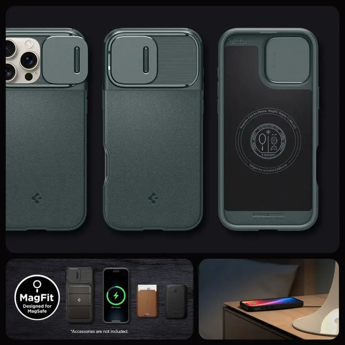 Spigen Optik Armor Mag Case с MagSafe за iPhone 16 Pro Max