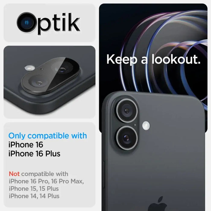 Spigen Optik GLAS.TR Camera Protector 2-PACK за iPhone 16