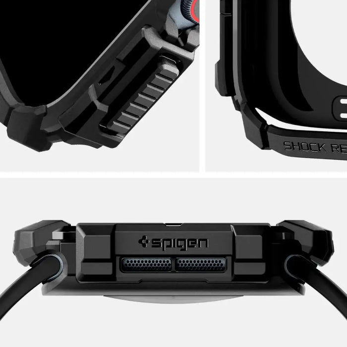 Spigen Rugged Armor Case за Apple Watch 10 (42 мм) - черен
