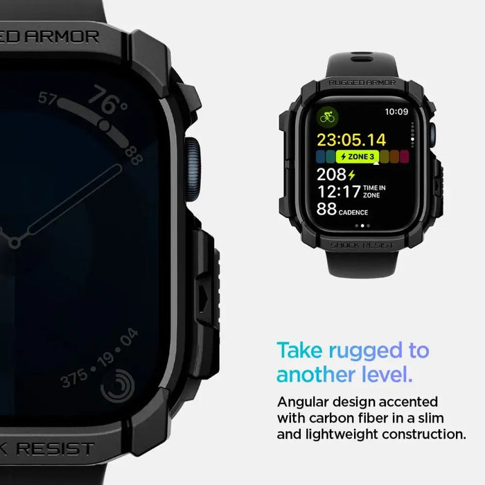 Spigen Rugged Armor Case за Apple Watch 10 (42 мм) - черен