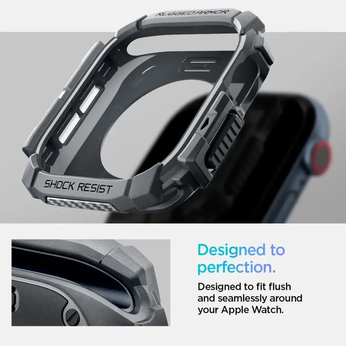 Spigen Rugged Armor Case за Apple Watch 10 46 мм - сив