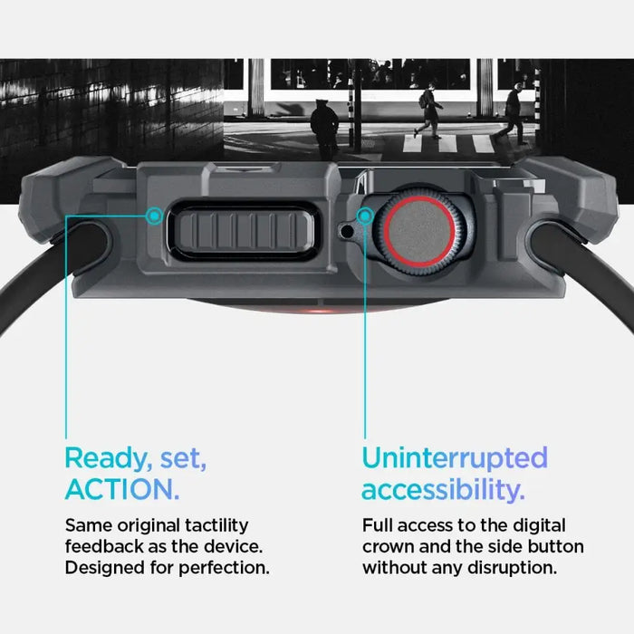Spigen Rugged Armor Case за Apple Watch 10 46 мм - сив