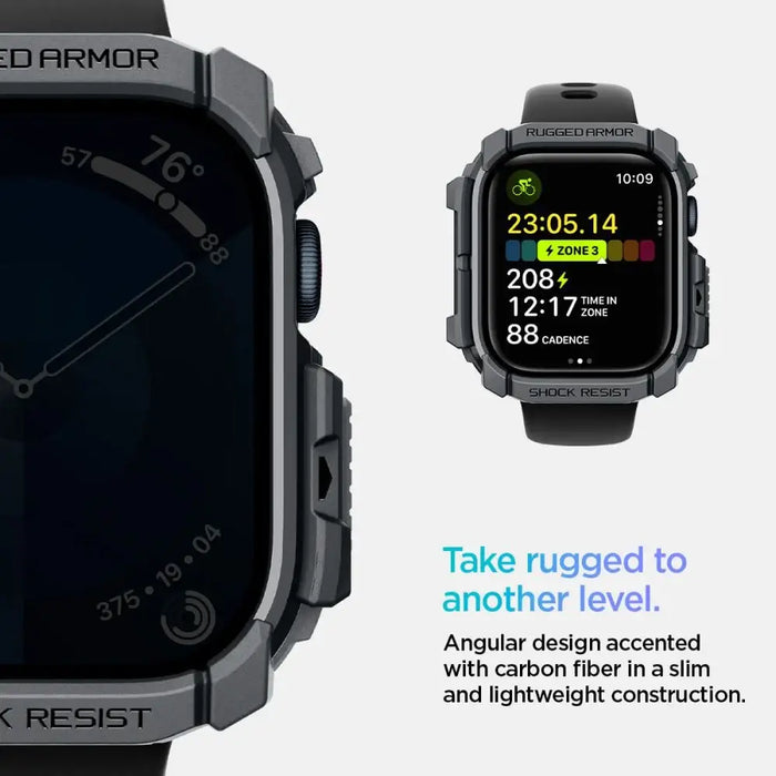 Spigen Rugged Armor Case за Apple Watch 10 46 мм - сив