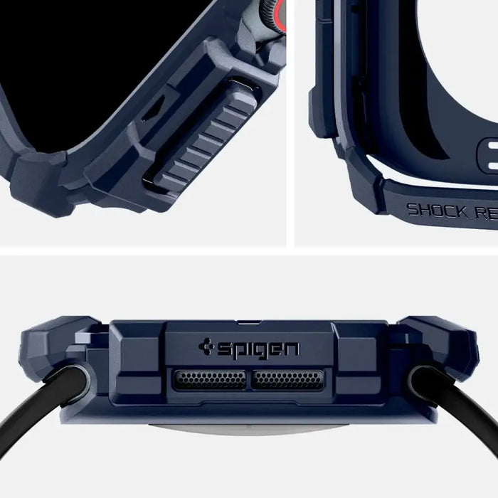 Spigen Rugged Armor Case за Apple Watch 10 46mm - Navy Blue