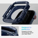 Spigen Rugged Armor Case за Apple Watch 10 46mm - Navy Blue
