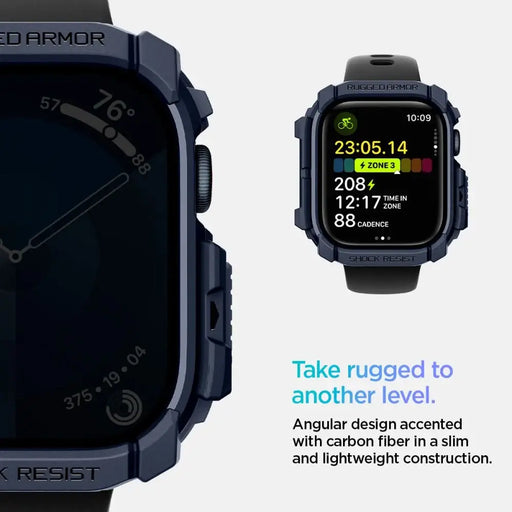 Spigen Rugged Armor Case за Apple Watch 10 46mm - Navy Blue