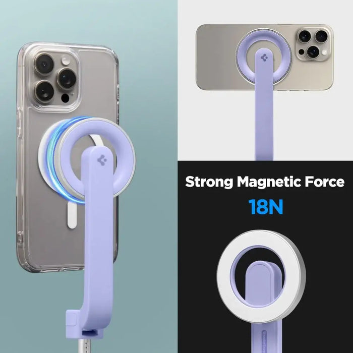 Spigen S571W MagSafe Bluetooth селфи стик със статив лилав