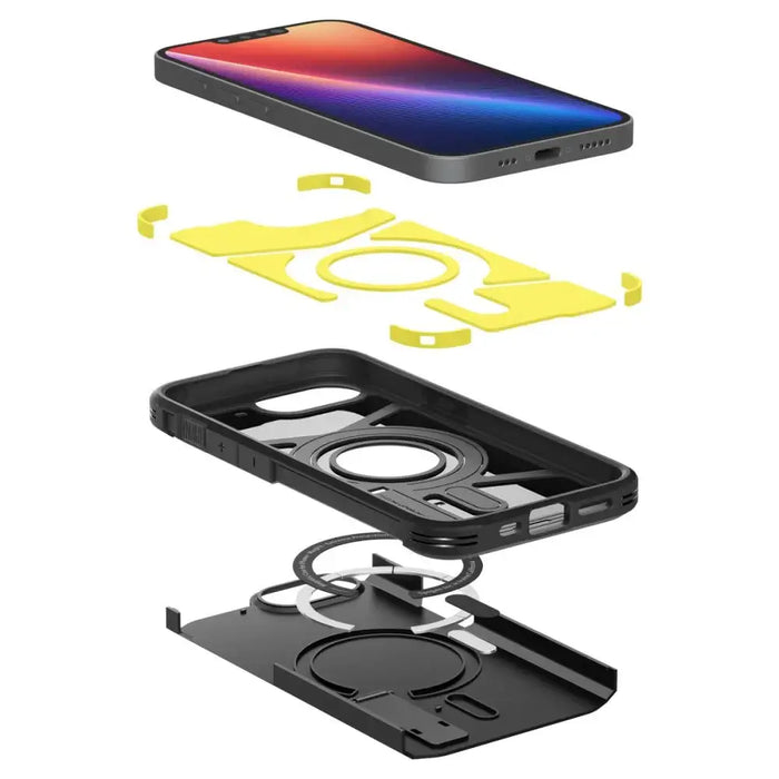 Spigen Tough Armor Case с MagSafe за iPhone 16e със стойка
