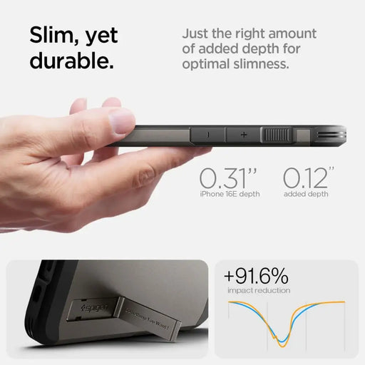 Spigen Tough Armor Case with MagSafe за iPhone 16e