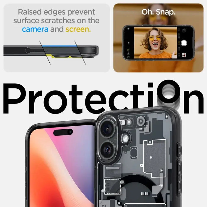 Spigen Ultra Hybrid MagSafe Zero One за iPhone 16 - тъмно