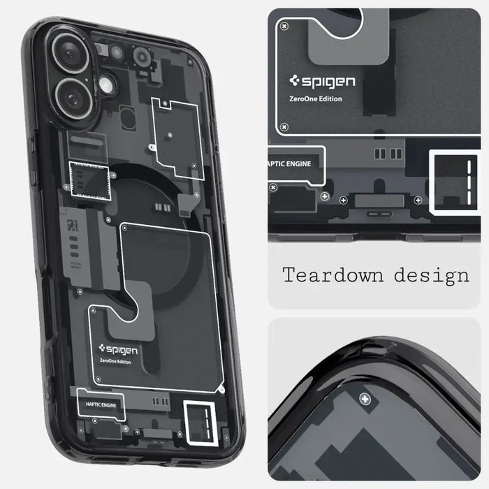 Spigen Ultra Hybrid MagSafe Zero One за iPhone 16 - тъмно