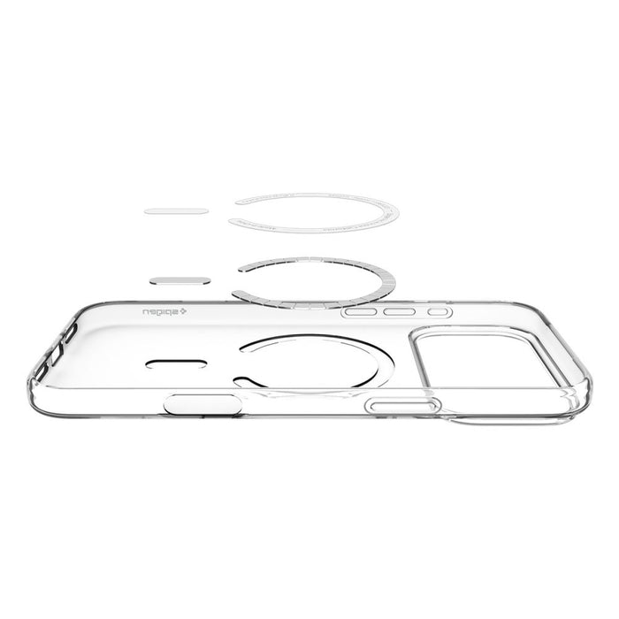 Калъф Spigen Liquid Crystal MagSafe за iPhone 17 Pro - прозрачен и бял
