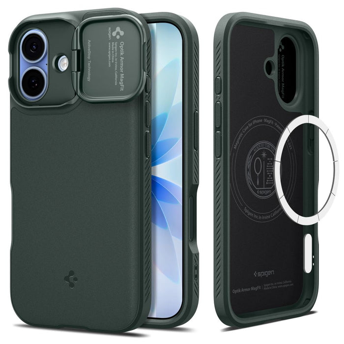 Калъф Spigen Optik Armor MagSafe iPhone 17 - зелен