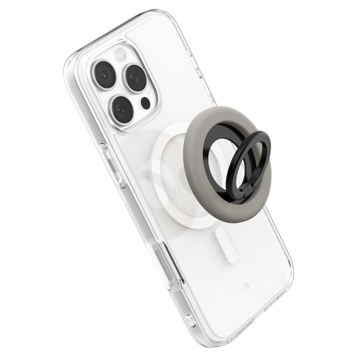 Магнитен пръстен Spigen Nano Pop MagSafe за телефон - сив и черен