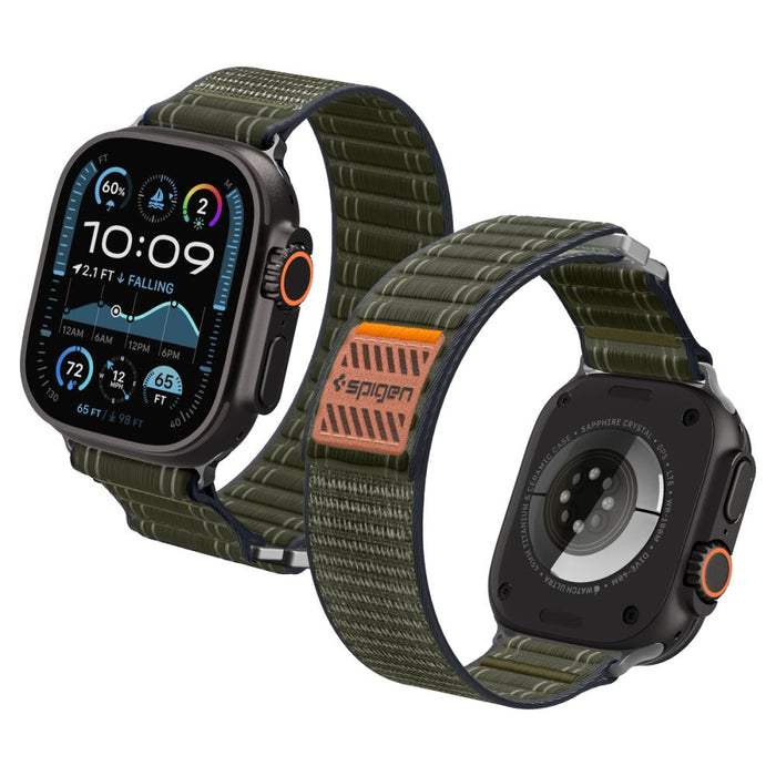 Каишка Spigen WBF0 за Apple Watch 44 / 45 / 46 / 49 мм - зелена