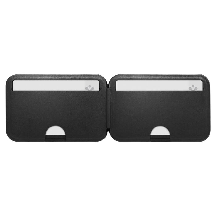 Магнитен калъф за телефон Spigen Slim Fold Tripod Wallet S314-2 MagSafe - черен