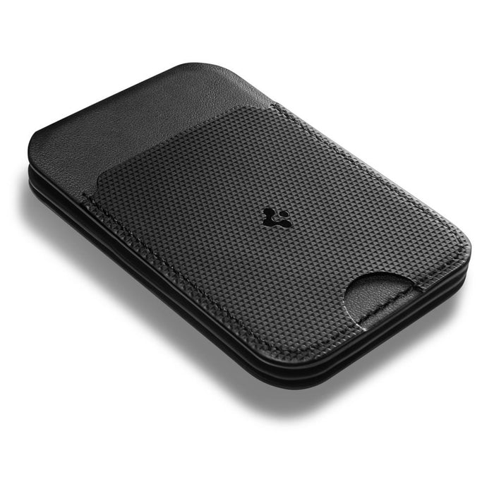 Магнитен калъф за телефон Spigen Slim Fold Tripod Wallet S314-2 MagSafe - черен
