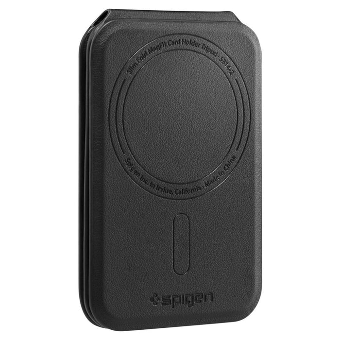 Магнитен калъф за телефон Spigen Slim Fold Tripod Wallet S314-2 MagSafe - черен