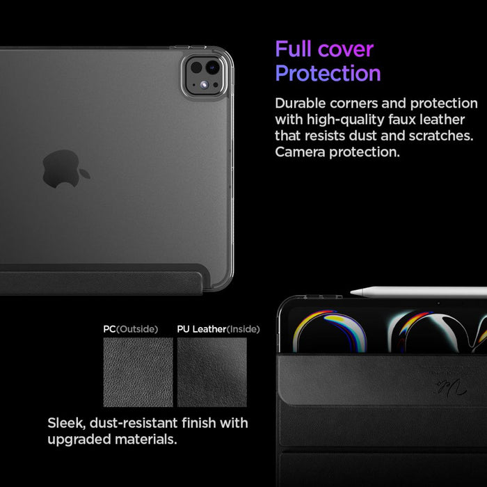 Калъф Spigen Liquid Air Folio за iPad Pro 11” (2024) iPad Pro 11” (2025) - черен