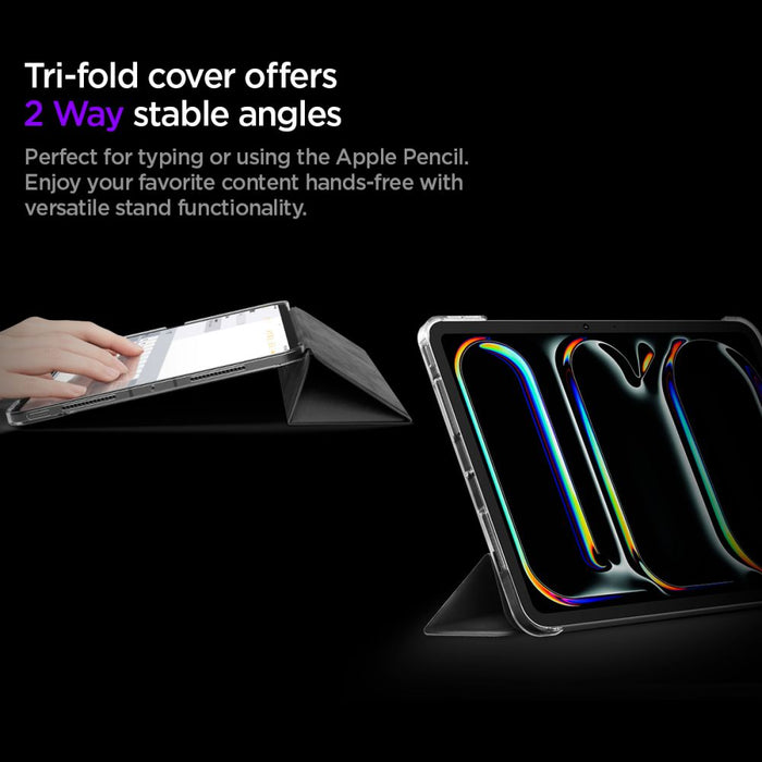 Калъф Spigen Liquid Air Folio за iPad Pro 11” (2024) iPad Pro 11” (2025) - черен