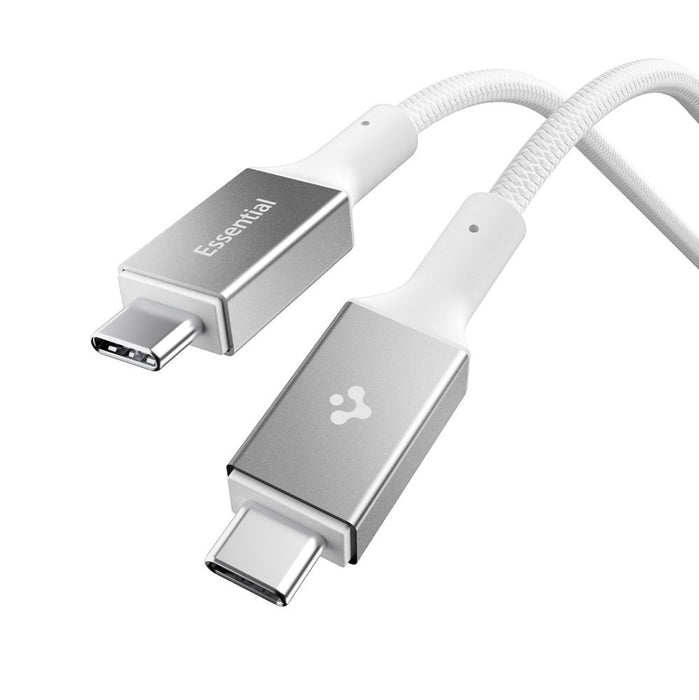 Кабел Spigen Essential EB24015CC USB-C / USB-C 240W 150 см - бял