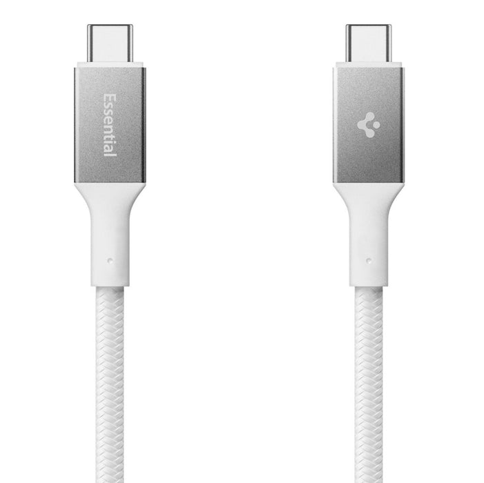 Кабел Spigen Essential EB24015CC USB-C / USB-C 240W 150 см - бял