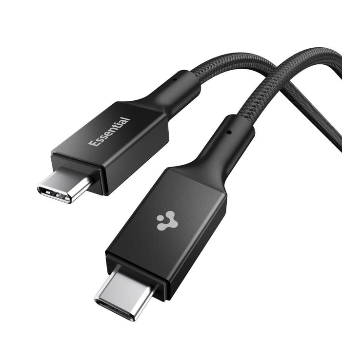 Кабел Spigen Essential EB10015CC USB-C / USB-C 100W 150 см - черен