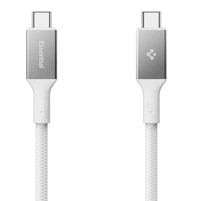 Кабел Spigen Essential EB10015CC USB-C / USB-C 100W 150 см - бял